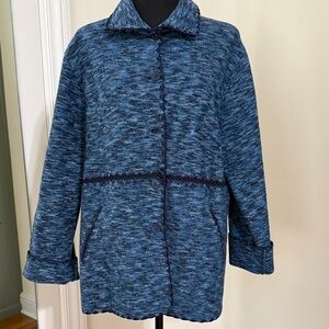 Blue Missoni Women's Knit Button-Front Coat